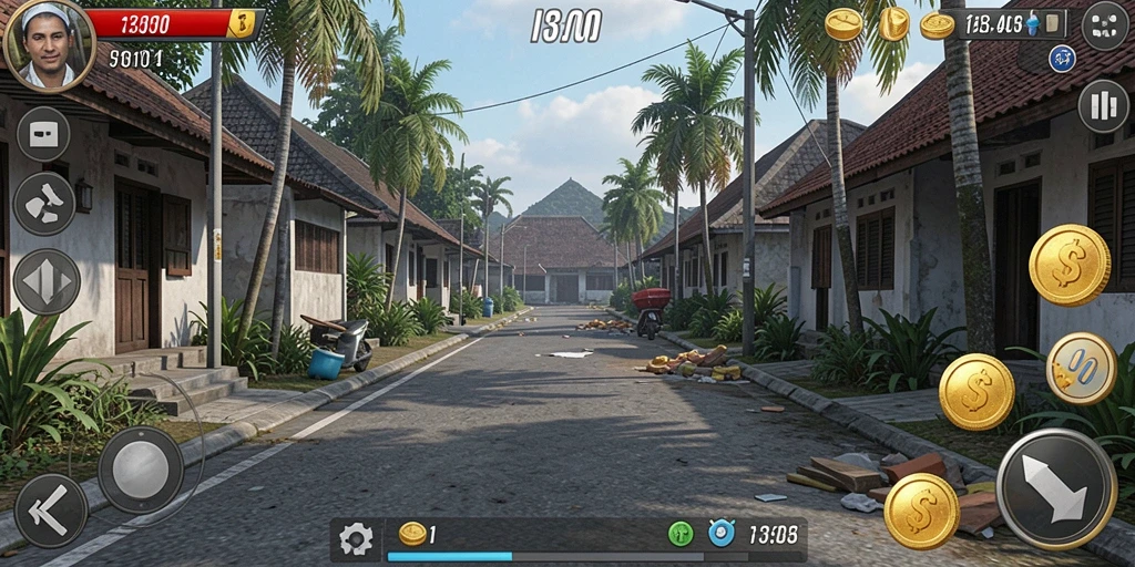 Tampilan antarmuka permainan yang menawan.