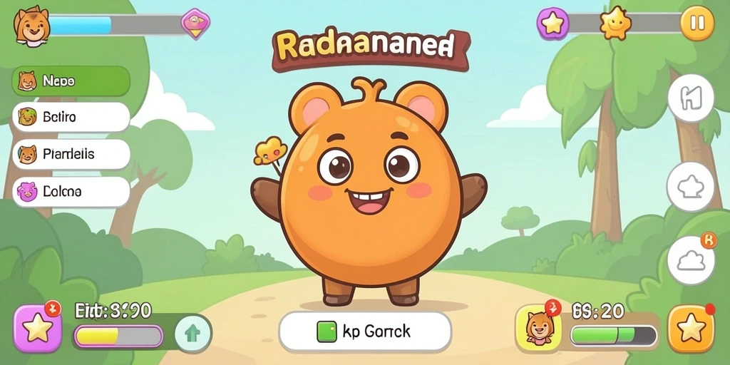 Tampilan utama aplikasi dengan desain yang menarik.