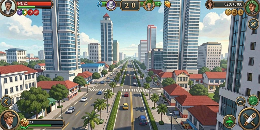 Tampilan awal yang menawan dengan karakter pilihan.