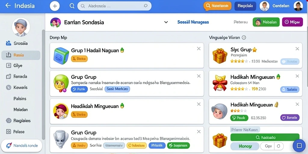 Tampilan karakter yang dapat dikustomisasi.