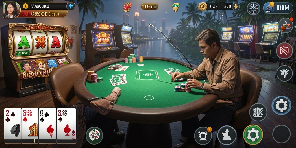 Tangkapan layar menunjukkan karakter utama dalam petualangan epik.