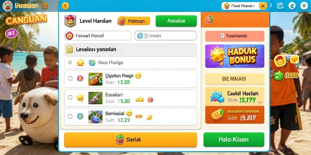 Tampilan antarmuka yang cerah dan menarik.